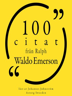 cover image of 100 citat från Ralph Waldo Emerson